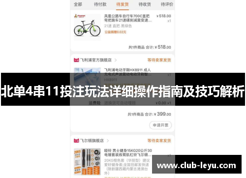 北单4串11投注玩法详细操作指南及技巧解析 北单4串11投注玩法详细操作指南及技巧解析